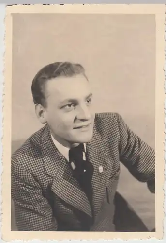 (F11162) Orig. Foto Porträt junger Mann, Köln 1940/41