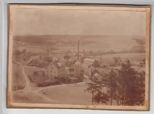 (F11086) Orig. Foto Ort mit Fabrik, unbekannt, Fotograf Oskar Hefter, um 1900