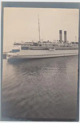 (F11019) Orig. Foto Trajektschiff Saßnitz - Trelleborg 1913