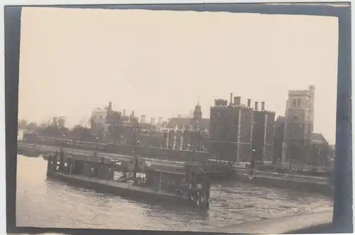 (F11011) Orig. Foto London, Partie an der Themse, 1913