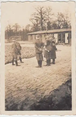 (F1080) Orig. Foto Wehrmacht-Soldat, Baracken-Kasernement, 1930er/40er