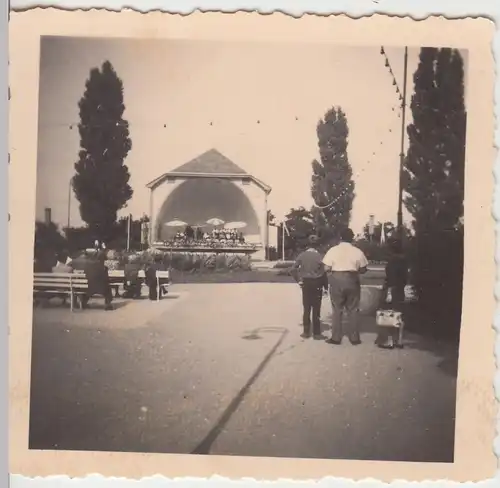 (F10737) Orig. Foto Ostseebad Ahlbeck, Blick zum Musikpavillon, nach 1945