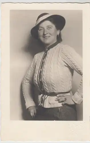 (F10736) Orig. Foto Porträt einer Frau, Fotostudio Magdeburg