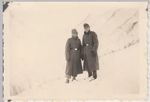 (F10701) Orig. Foto deutsche Soldaten im Winter, am Hang 1940er