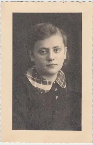 (F10666) Orig. Foto Porträt junge Frau Anni Geiß, Lauterecken 1940er
