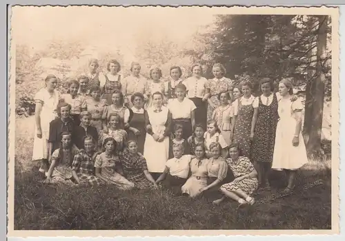 (F10662) Orig. Foto Hahnenklee, Frauen, Gruppenbild im Freien, Erholung 1940