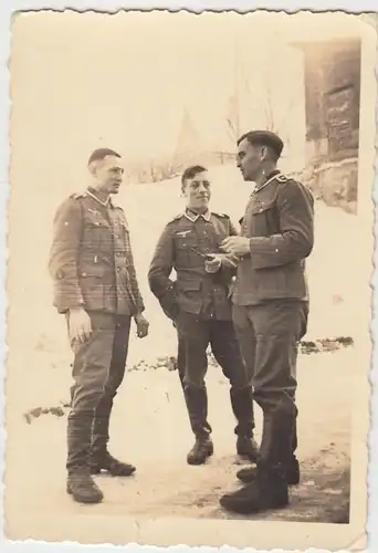 (F1066) Orig. Foto Wehrmacht-Soldaten im Gespräch, 1940er