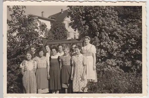 (F10647) Orig. Foto Hahnenklee, Frauen, Gruppenbild vor Erholungsheim 1940