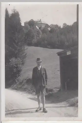 (F10645) Orig. Foto Mann Martin Schuller im Freien, Wanderung 1930/40er