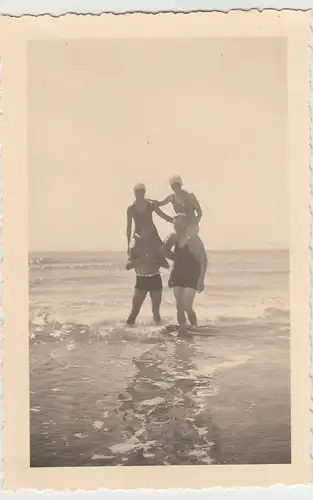 (F10607) Orig. Foto Süddorf auf Amrum, Paare "Peter (Frau) u. Bobby" + "Dicks u.