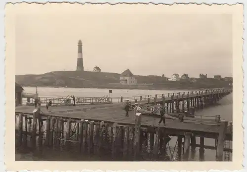 (F10588) Orig. Foto Hörnum, Landungssteg Seeseite 1939