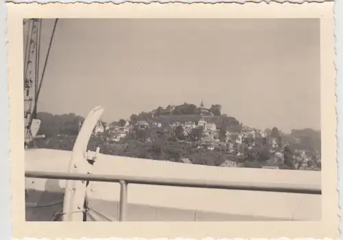 (F10575) Orig. Foto Elbe Schiff-Fahrt, Blick nach Hamburg Blankenese, 1939