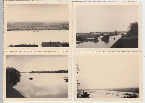 (F10572) 4x Orig. Foto Landschaften an der Oder bei Lebus 1939