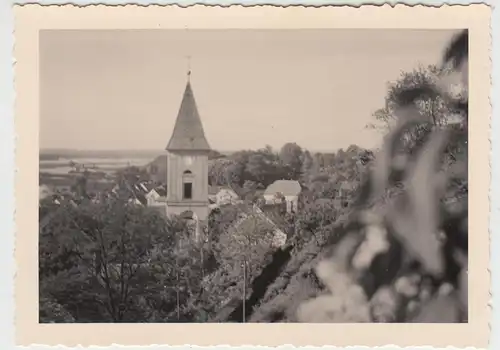 (F10569) Orig. Foto Lebus / Oder, Blick zur Kirche 1939