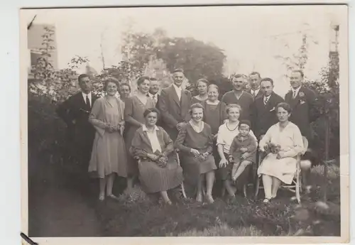 (F10496) Orig. Foto Personen, Gruppenfoto im Freien 1920/30er