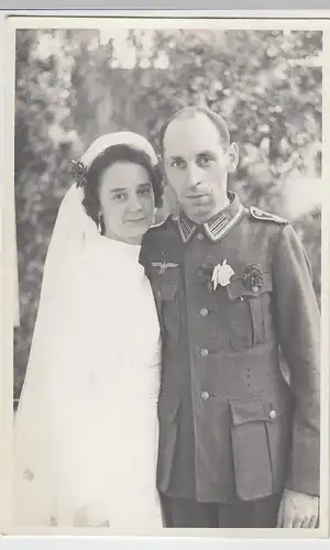 (F1047) Orig. Foto Wehrmacht-Soldat, Hochzeit, 1940er
