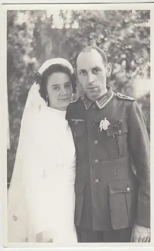 (F1045) Orig. Foto Wehrmacht-Soldat, Hochzeit, 1940er
