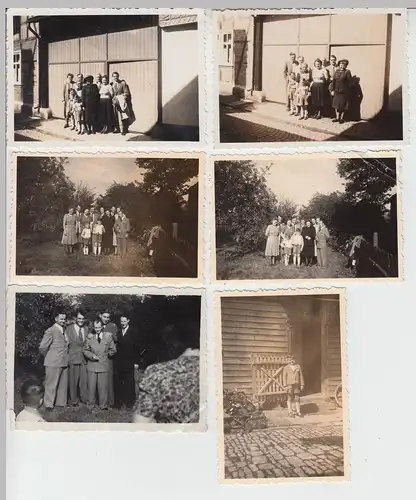 (F10440) 6x Orig. Foto Mühlhausen i.Th., Besuch bei den Ludwigs 1952