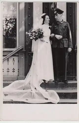 (F1042) Orig. Foto Wehrmacht-Soldat, Hochzeit, 1940er