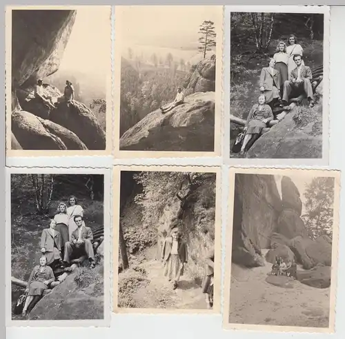 (F10413) 9x Orig. Foto + 5x Negative, Sächsische Schweiz, Hochzeitsreise 1950