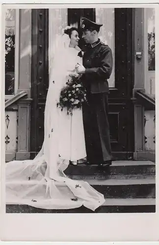 (F1040) Orig. Foto Wehrmacht-Soldat, Hochzeit, 1940er