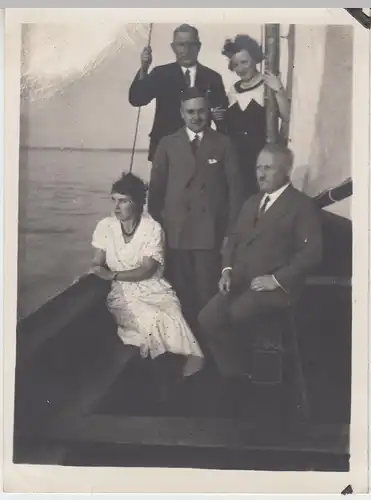 (F10362) Orig. Foto Bootsfahrt auf dem Steinhuder Meer, Juli 1932