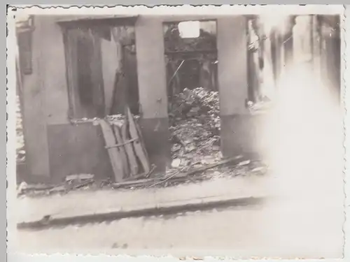 (F10087) Orig. Foto 2.WK Kriegsschauplatz, zerstörtes Haus 1940er