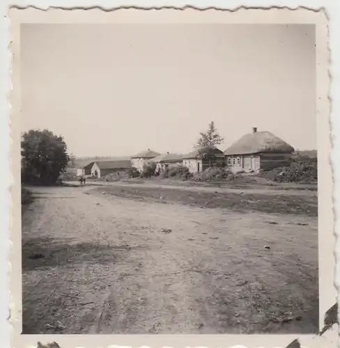 (F10071) Orig. Foto 2.WK reetgedeckte Häuser, 1930/40er