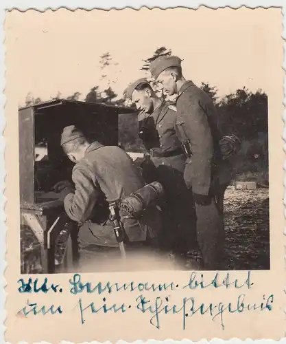 (F10030) Orig. Foto deutsche Soldaten Schießübung, Schießergebnis 1930/40er