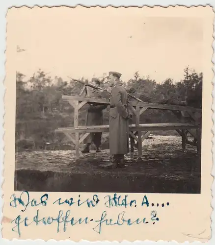 (F10029) Orig. Foto deutsche Soldaten Schießübung, 1930/40er