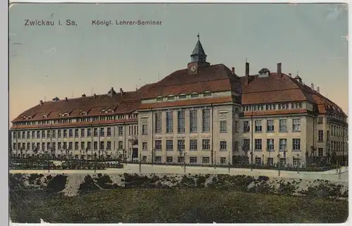 (104795) AK Zwickau i.Sa., Königl. Lehrer-Seminar, 1914