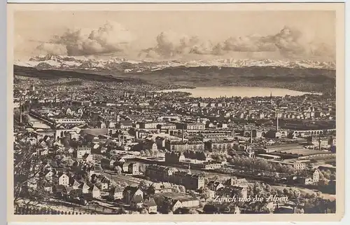 (36829) Foto AK Zürich, Gesamtansicht 1928
