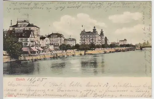 (24799) AK Zürich, Stadtansicht 1905
