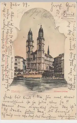 (24792) AK Zürich, Großmünster 1899