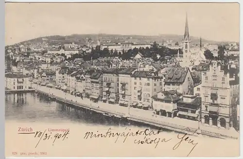 (24791) AK Zürich, Limmatkai 1904