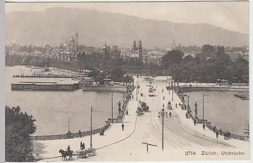 (21693) AK Zürich, Utobrücke 1909