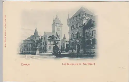 (108402) AK Zürich, Landesmuseum, Nordfront, bis um 1905