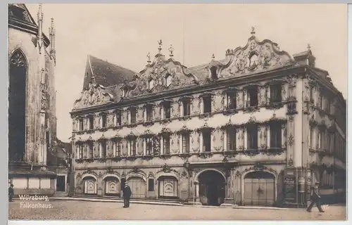 (95083) Foto AK Würzburg, Falkenhaus, Stickereigeschäft, vor 1945