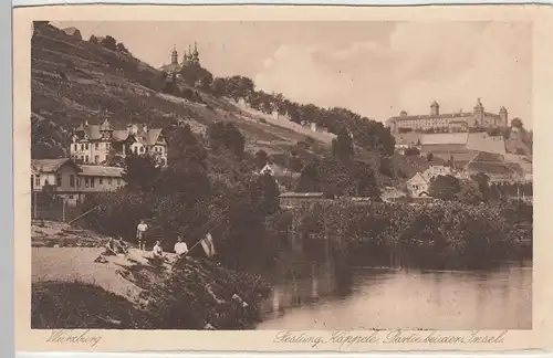 (95081) AK Würzburg, Festung, Käppele, Insel, bis 1926