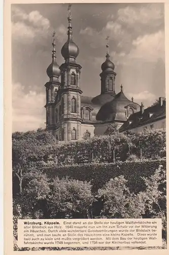 (83997) Foto AK Würzburg, Käppele, vor 1945