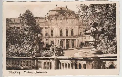 (78585) Foto AK Würzburg, Residenz, Gartenseite 1938