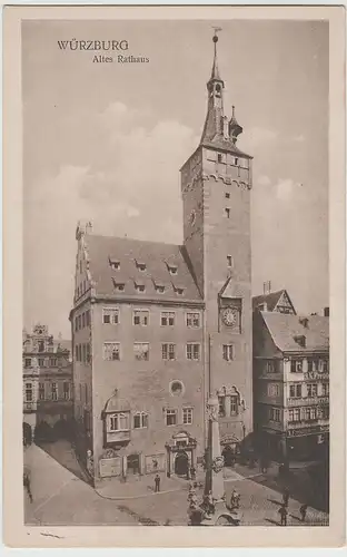 (75737) AK Würzburg, Altes Rathaus, vor 1945