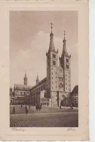 (70084) AK Würzburg, Dom, auf Büttenkarton vor 1945