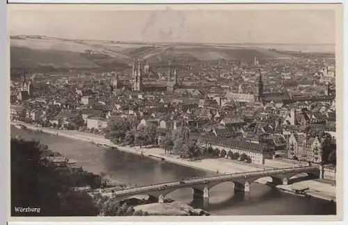 (5606) Foto AK Würzburg, Neumünster, Dom, Panorama 1932