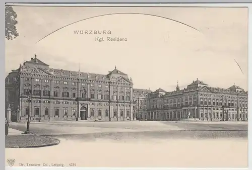 (42797) AK Würzburg, Kgl. Residenz um 1900