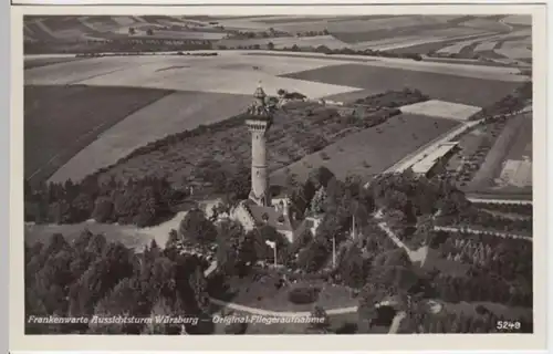 (4039) Foto AK Würzburg, Aussichtsturm Frankenwarte, Luftbild 1934