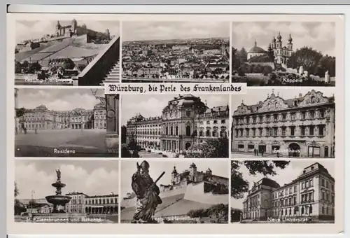 (15265) Foto AK Würzburg, Mehrbildkarte, vor 1945