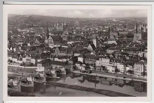 (15256) Foto AK Würzburg, Panorama, Kiliansdom, Rathaus, vor 1945