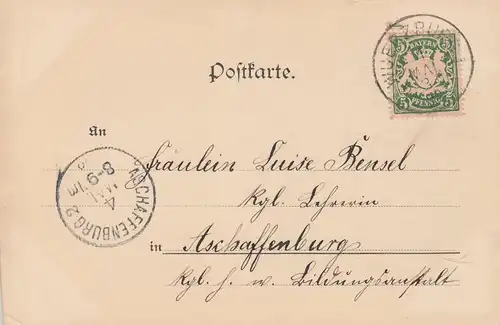 (107756) AK Gruß aus Würzburg, Schlosstor 1898