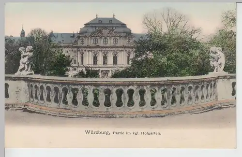 (107540) AK Würzburg, Partie im Kgl. Hofgarten, 1905